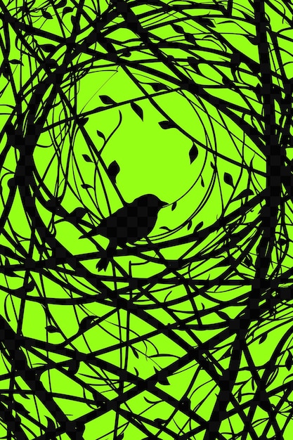 PSD alambres metálicos com formas torcidas e silhueta de ninho de pássaro tex texture effect fx collage background