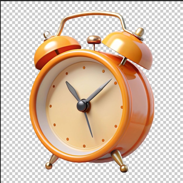 alarm clock isolated on a transparent background