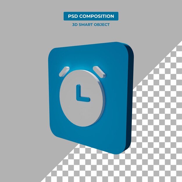 Alarmsymbol 3D-Rendering transparenter Hintergrund