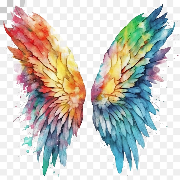 PSD las alas del arco iris - alas del arco iris png descargar