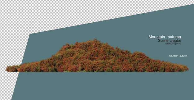alberi e piante in montagna in autunno