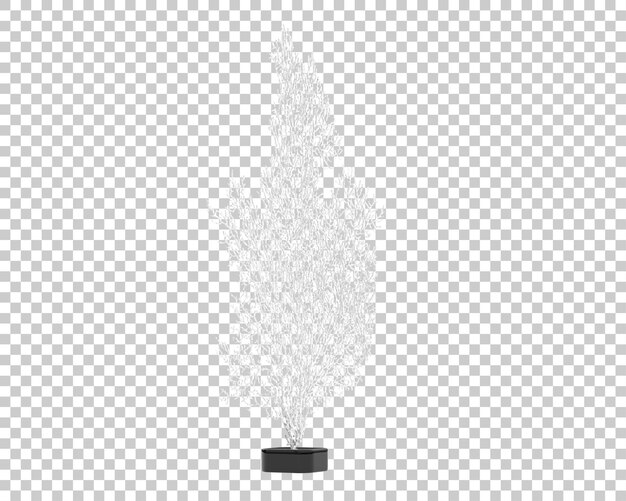 Albero di corallo isolato su uno sfondo trasparente illustrazione di rendering 3D