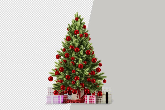 Albero di Natale addobbato in camera