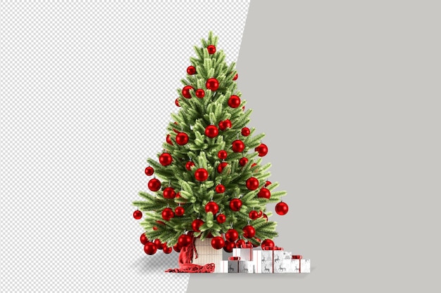 Albero di Natale addobbato in camera