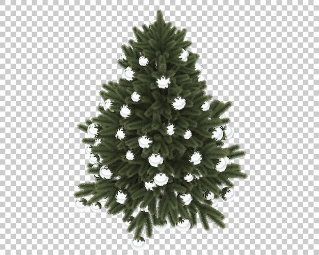 Albero di Natale su sfondo trasparente. Rendering 3D - illustrazione