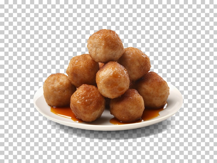 PSD albóndigas aisladas sobre fondo transparente png psd