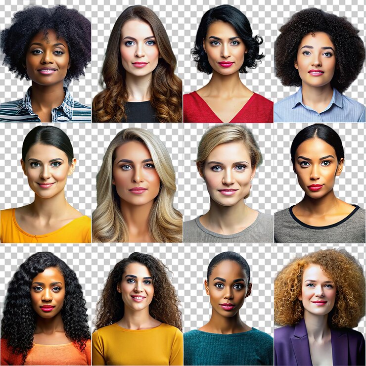 PSD álbum de fotos de modelos femeninas lleno de hermosos momentos de belleza de todo el mundo