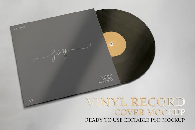 Album De Musique De Maquette De Couverture De Disque Vinyle Psd