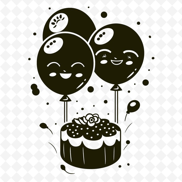 PSD alegre desfile de pasteles de luna con diseño de caricaturas desfile de mo png inspirado en diseños de iconos lunares
