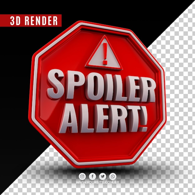 PSD alerta de spoiler premium psd