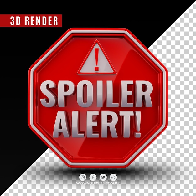 PSD alerta de spoiler premium psd