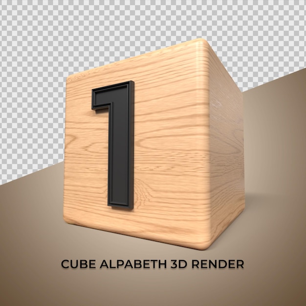 Alfabeto 3D 1 cubo de madera para negocios