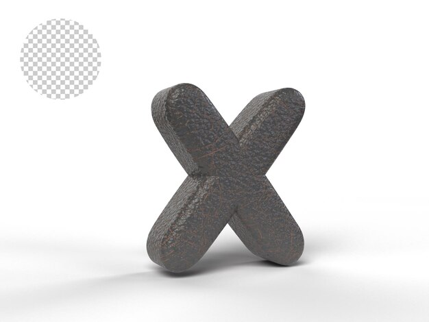 ALFABETO 3D COM TEXTURA DE PEDRA