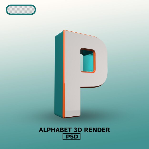 Alfabeto 3D Render 00P