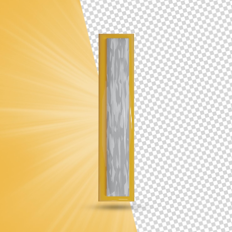 PSD alfabeto 3d render lettera i