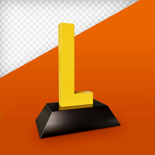 alfabeto 3d render premium ps