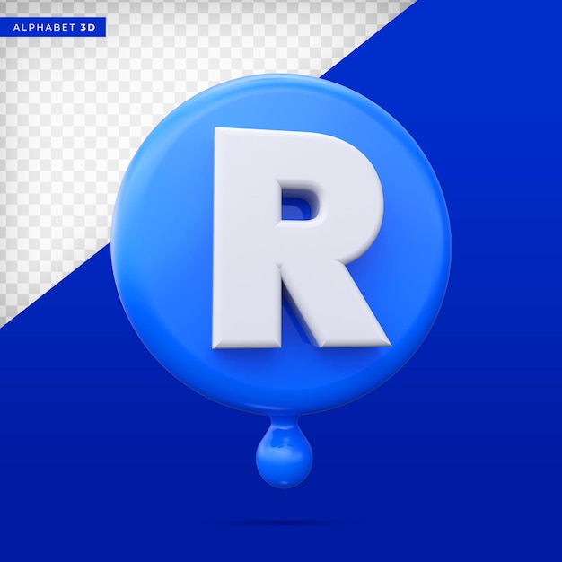 Alfabeto 3D render premium ps