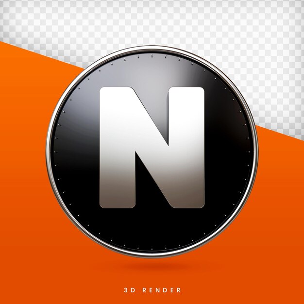 alfabeto 3d render premium psd