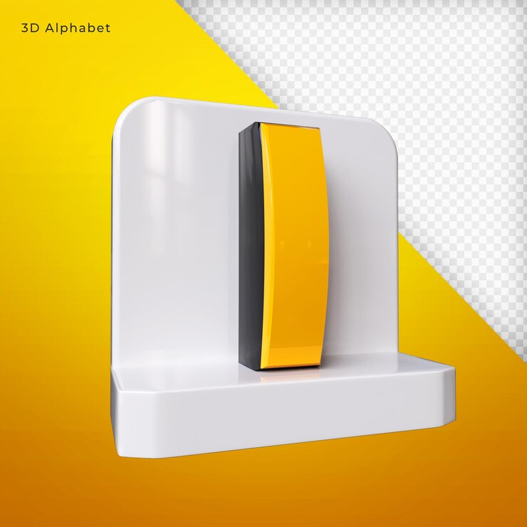 PSD alfabeto 3d render premium psd