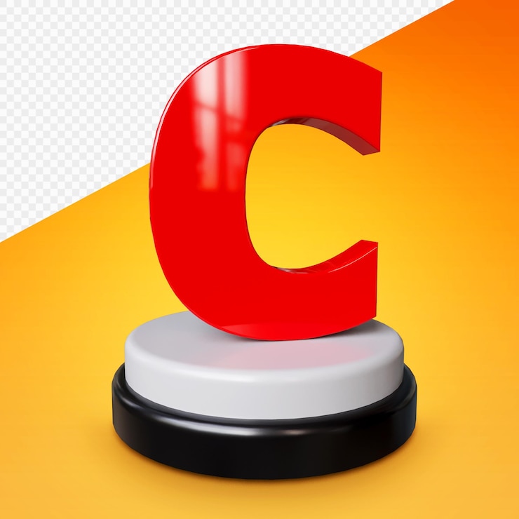 PSD alfabeto 3d render premium