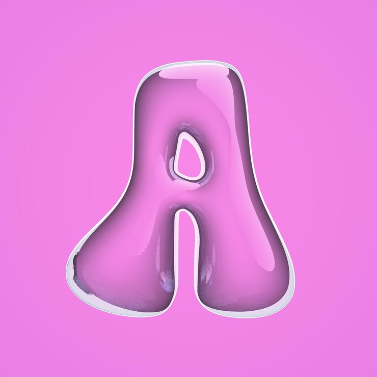 PSD alfabeto bubble 3d