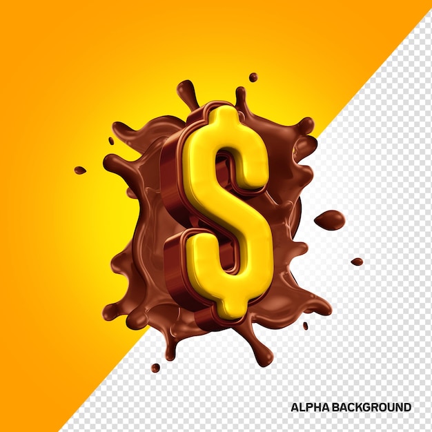 Alfabeto Cifrario Cioccolato 3D