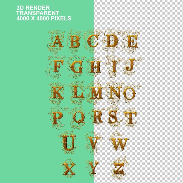 alfabeto inglês letras douradas letras dourado efeito padrão de fonte do alfabeto inglês efeito dourado