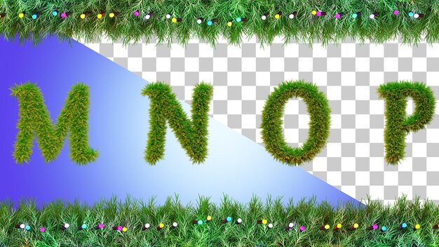 Alfabeto de Navidad Alfabeto de un árbol de Navidad Fuente de Navidad Letras MNOP