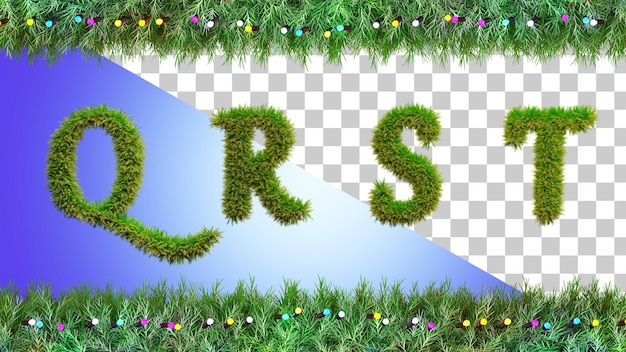 Alfabeto de Navidad Alfabeto de un árbol de Navidad Fuente de Navidad Letras QRST