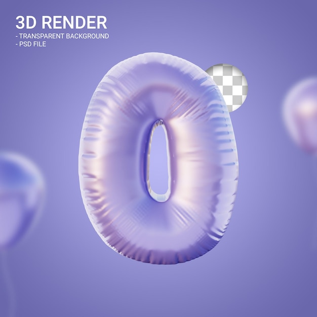 Alfabeto de renderizado 3d O color muy peri púrpura