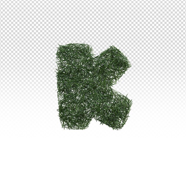 Alfabetos de objetos 3d con fondo transparente.