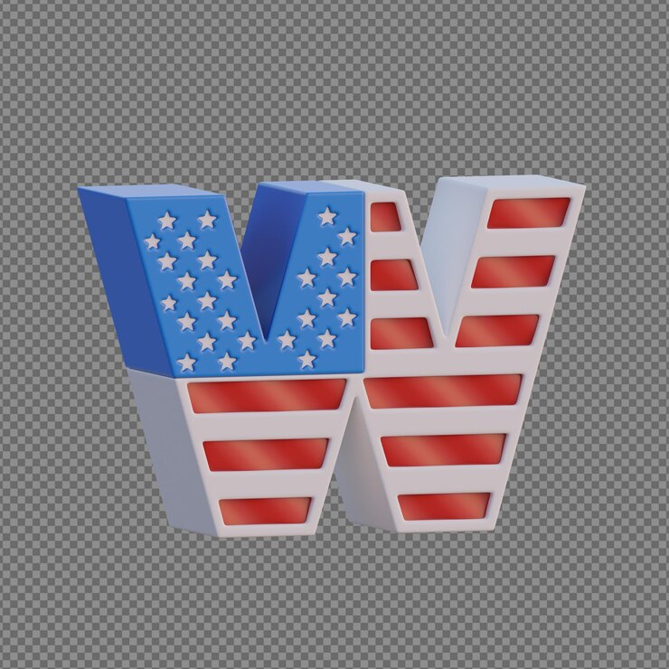 PSD alfabetos de objetos 3d con fondo transparente.