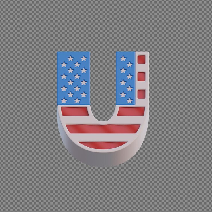 PSD alfabetos de objetos 3d con fondo transparente.