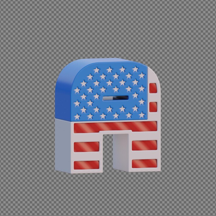 PSD alfabetos de objetos 3d con fondo transparente.