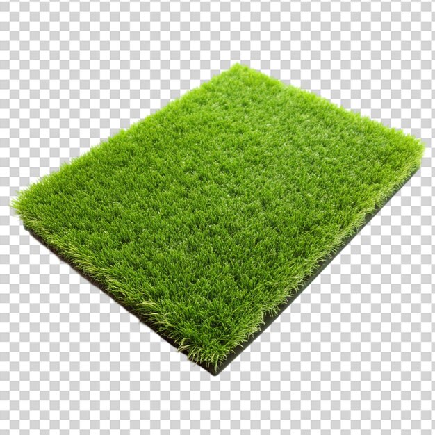 alfombra de hierba artificial aislada sobre un fondo transparente