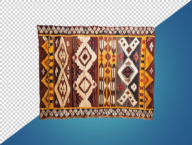PSD alfombra tradicional con fondo transparente.