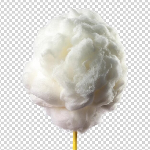 Un algodón de azúcar blanco fondo blanco aislado