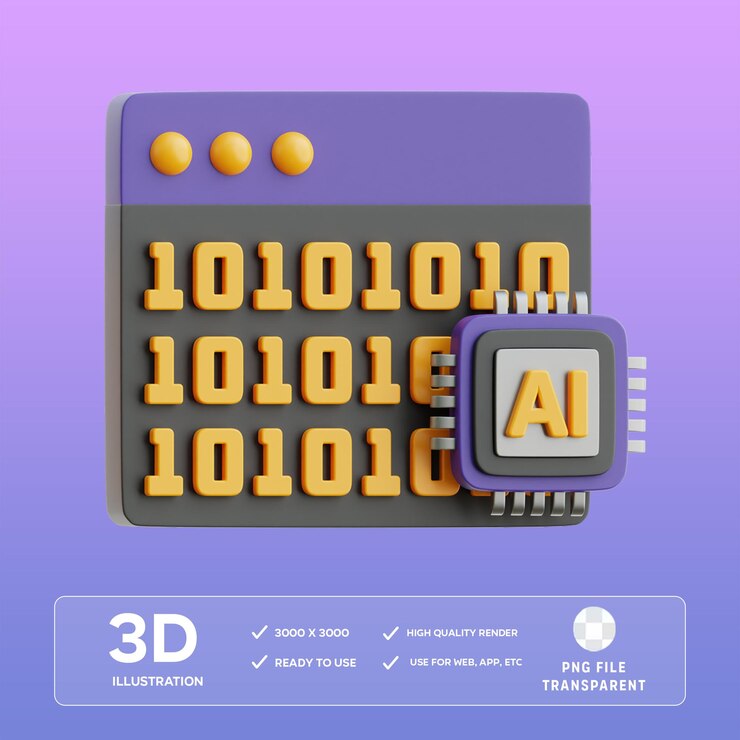 PSD el algoritmo psd ai 3d ilustración