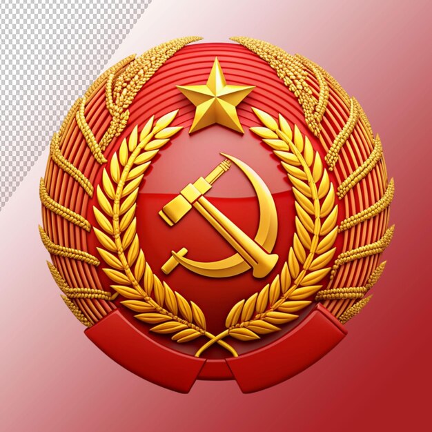 con algún antiguo logotipo de la Unión Soviética aislado en un fondo transparente