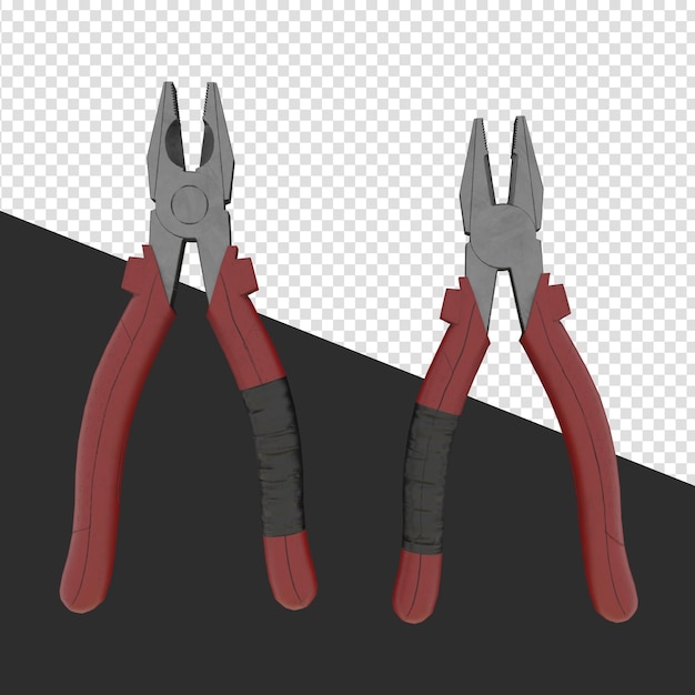 Alicates de render 3d