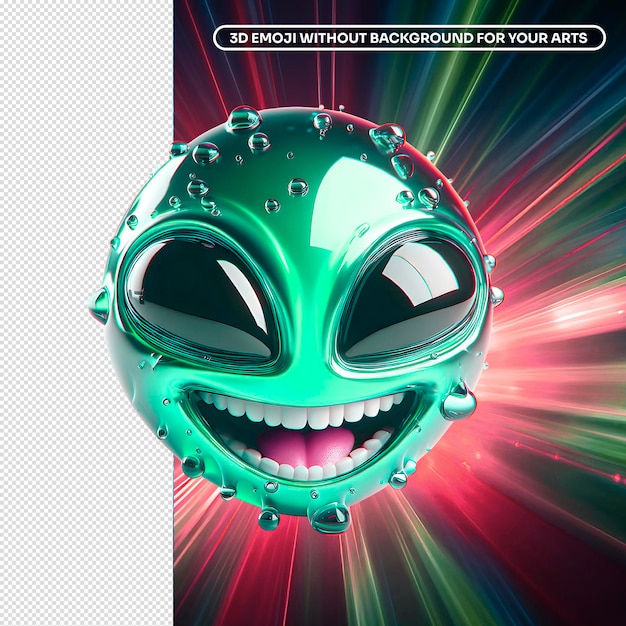 PSD alien-emoji in 3d darstellen