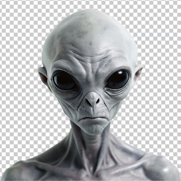 Alienígena extraterrestre isolado em fundo transparente png psd