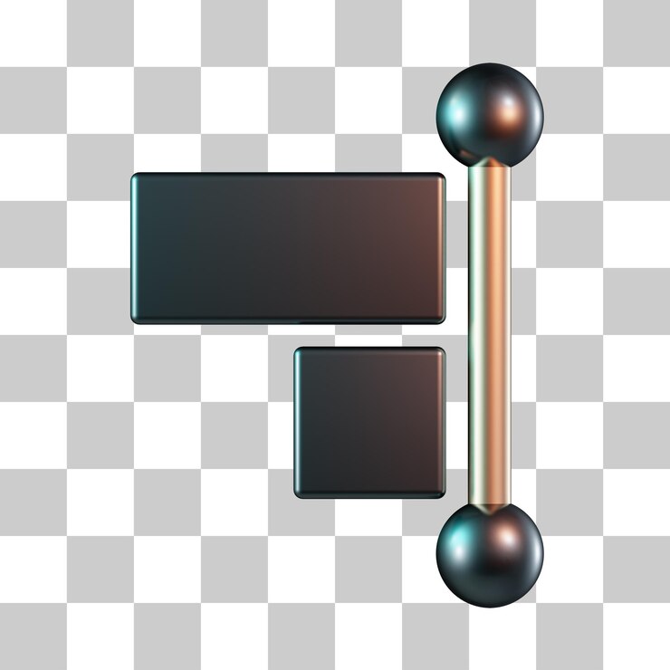 PSD align right 3d icon