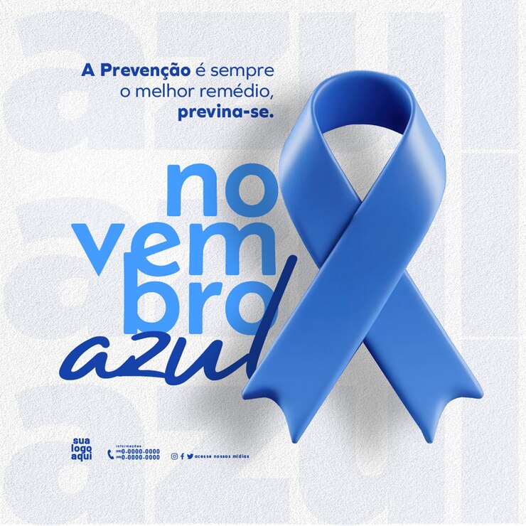 PSD alimentação de conscientização e prevenção do câncer de próstata azul de novembro