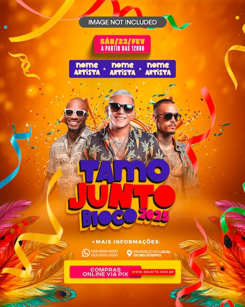Alimentación de carteles de vuelos de eventos del Carnaval del Club