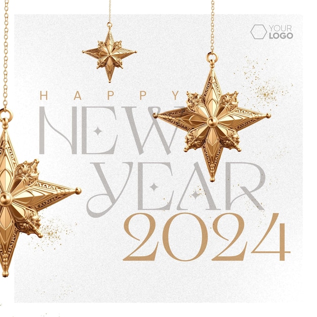 Alimentación de las redes sociales feliz año nuevo 2024