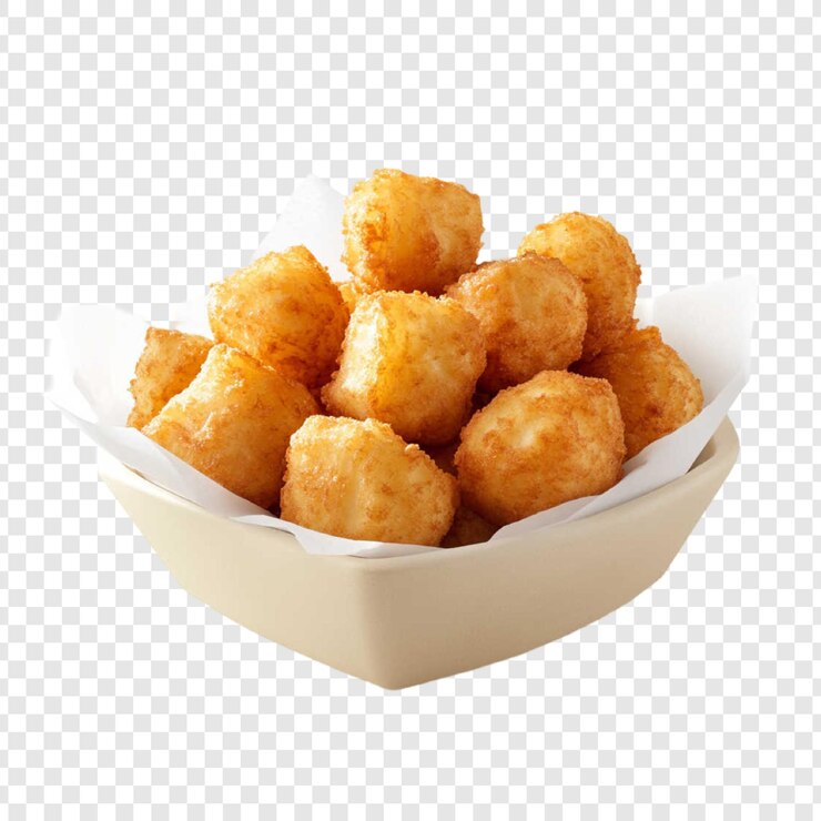 PSD alimentos horneados marrones dorados en cuenco fotografía de comida deliciosa perfecta para sitios web y libros de cocina