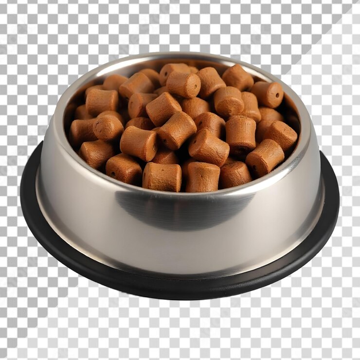 PSD alimentos para cães sobre um fundo transparente isolado