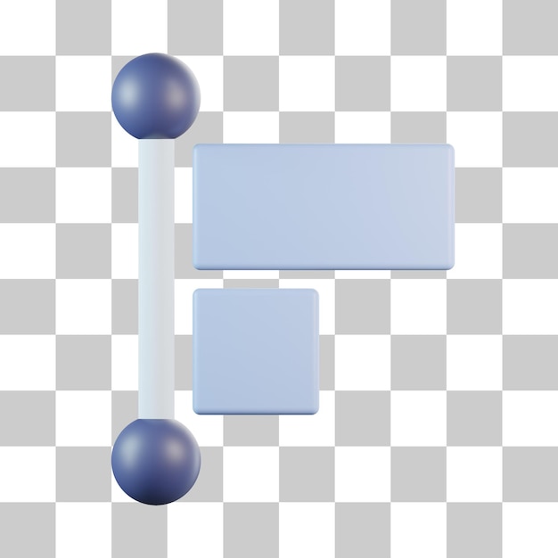 Alinear icono 3D a la izquierda
