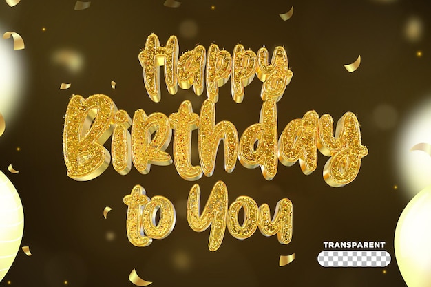 Alles Gute zum Geburtstag 3D-Rendering